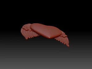 A heart with wings 3D Print Model