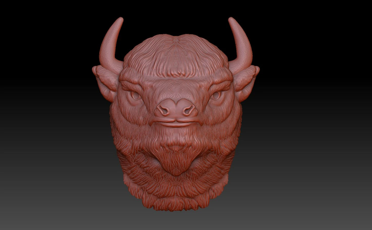 Bison 3D Print Model .c4d .max .obj .3ds .fbx .stl .blend 