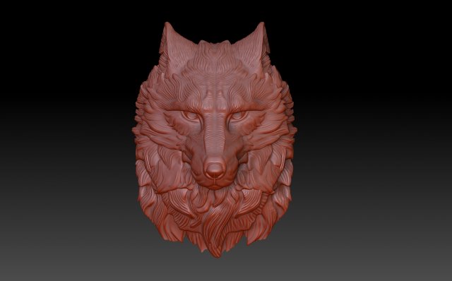 The wolfs head 3D Принт Модель .c4d .max .obj .3ds .fbx .stl .blend 