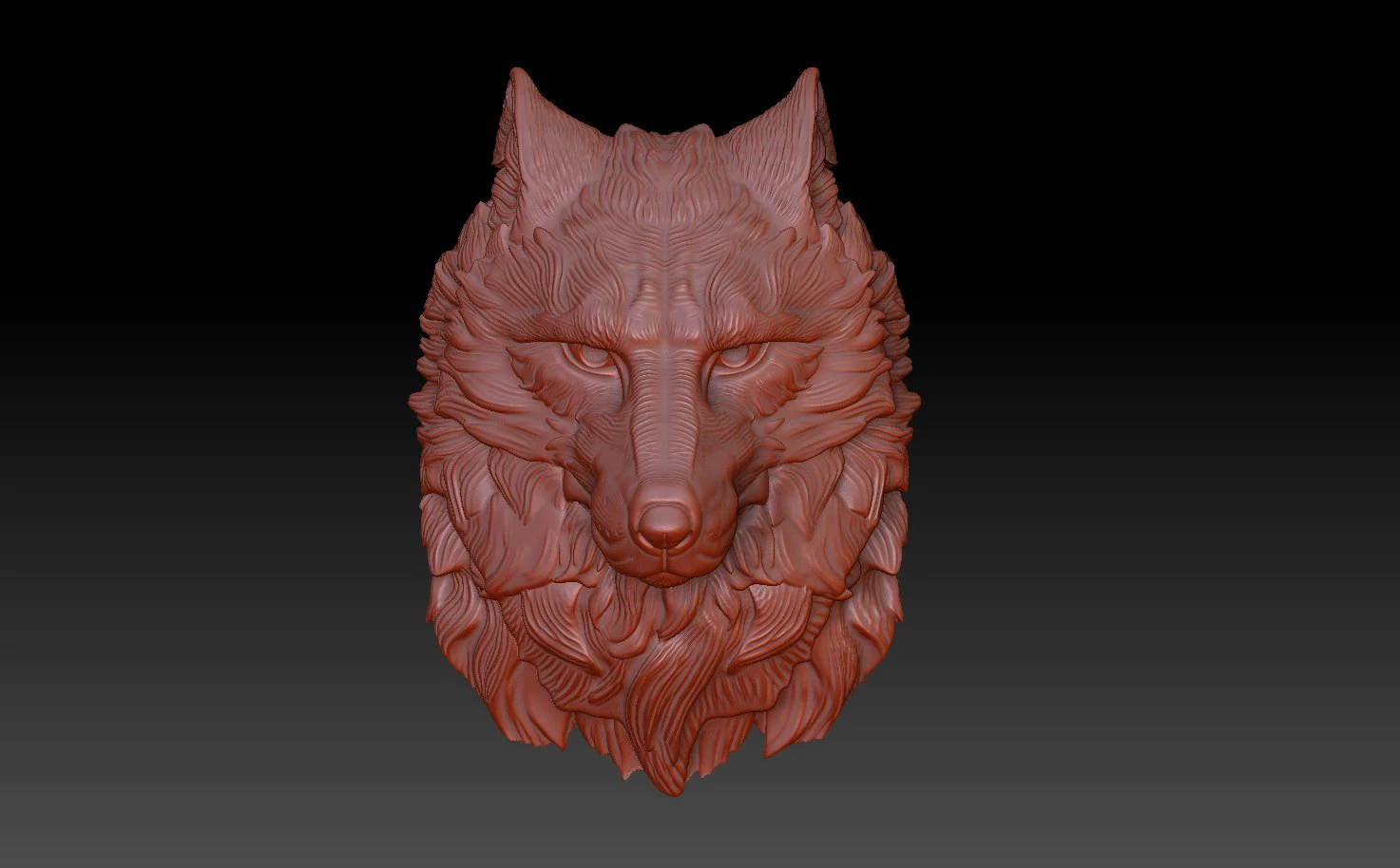 The wolfs head 3D Print Model .c4d .max .obj .3ds .fbx .stl .blend