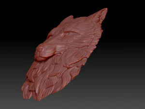 The wolfs head 3D Print Model