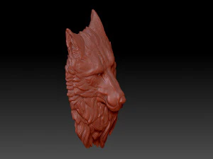 The wolfs head 3D Print Model