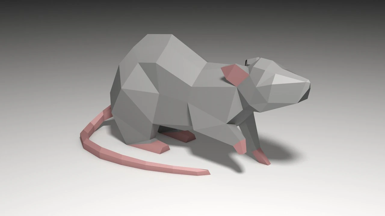 Mouse 3D Print Model .c4d .max .obj .3ds .fbx .stl .blend 
