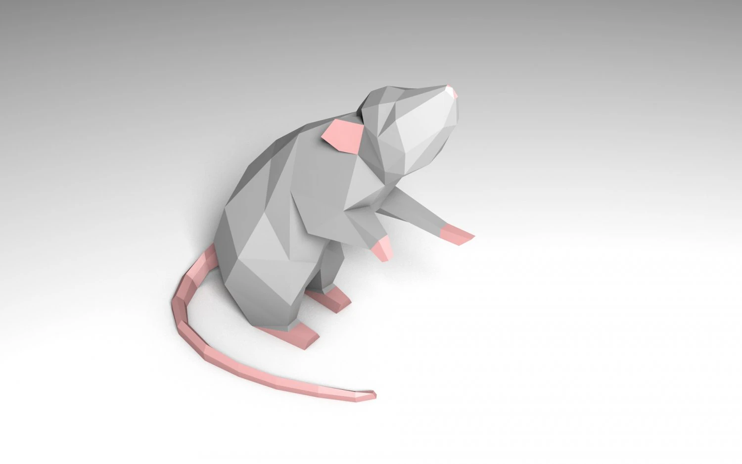 Mouse 3D Print Model .c4d .max .obj .3ds .fbx .stl .blend 