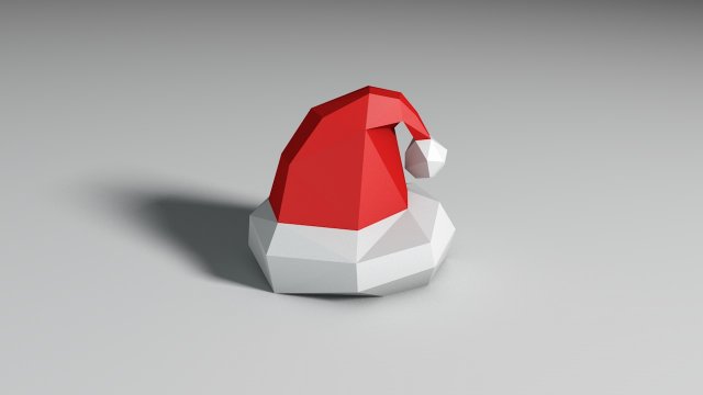 Low poly hat Modello di stampa 3D .c4d .max .obj .3ds .fbx .stl .blend 