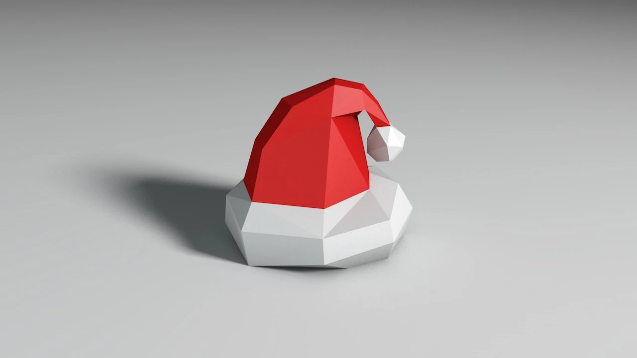 Low poly hat 3D Print Model .c4d .max .obj .3ds .fbx .stl .blend 