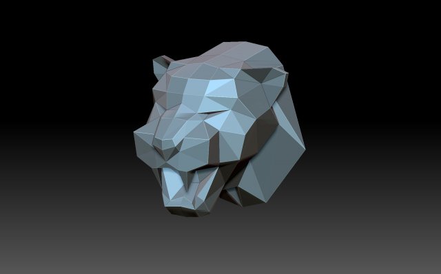 Panthers head Model do druku 3D .c4d .max .obj .3ds .fbx .stl .blend 