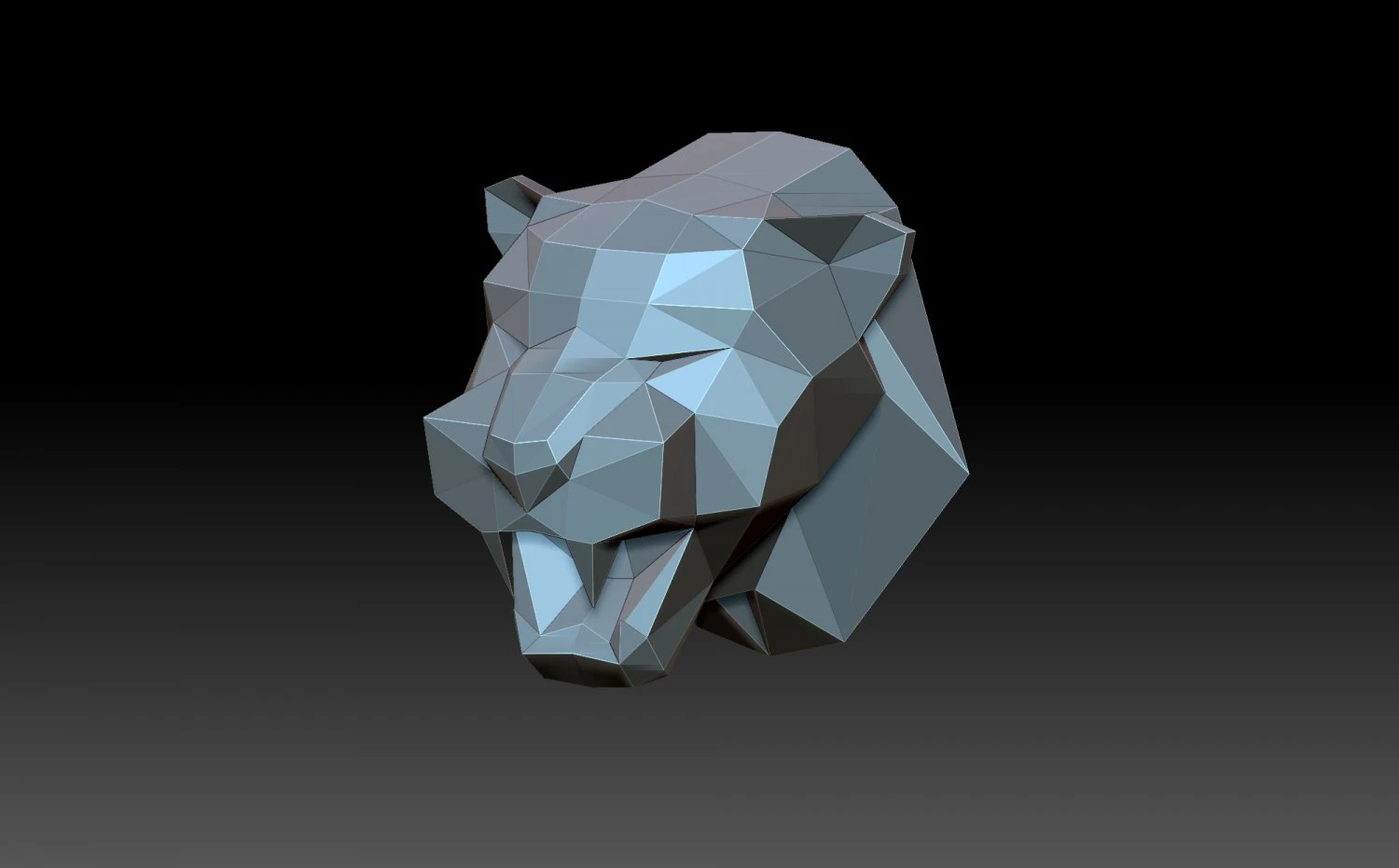 Panthers head 3D Print Model .c4d .max .obj .3ds .fbx .stl .blend 