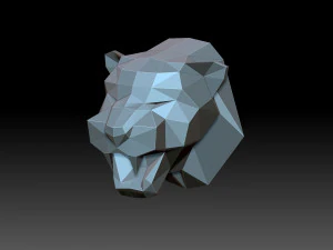 パンサーズヘッド 3Dプリントモデル