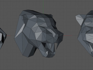 Panthers head Model do druku 3D