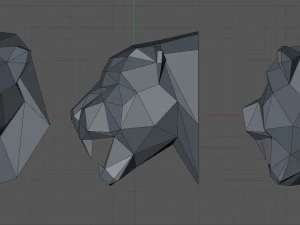 Panthers head 3D Print Model
