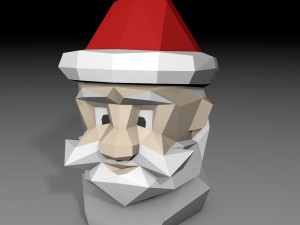 Santa claus head Modelo de Impressão 3D