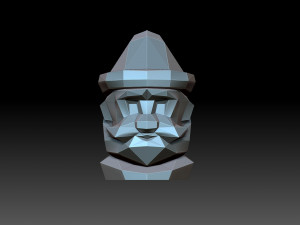 Santa claus head Model Cetak 3D