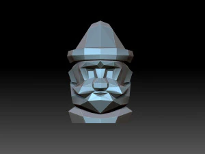 Santa claus head 3D Print Model