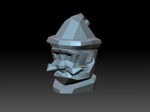 Santa claus head 3D Print Model