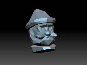 Santa claus head Model Cetak 3D