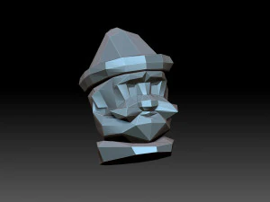 Santa claus head 3D Print Model