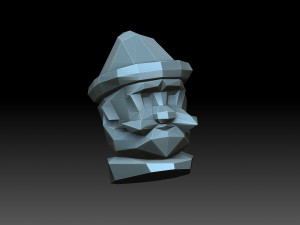 Santa claus head Model Cetak 3D