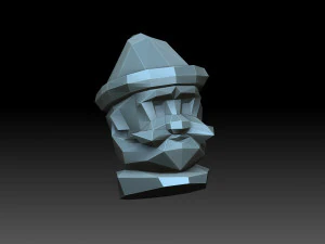 Santa claus head 3D Print Model