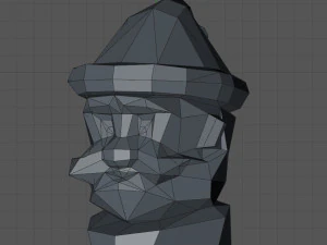 Santa claus head 3D Print Model