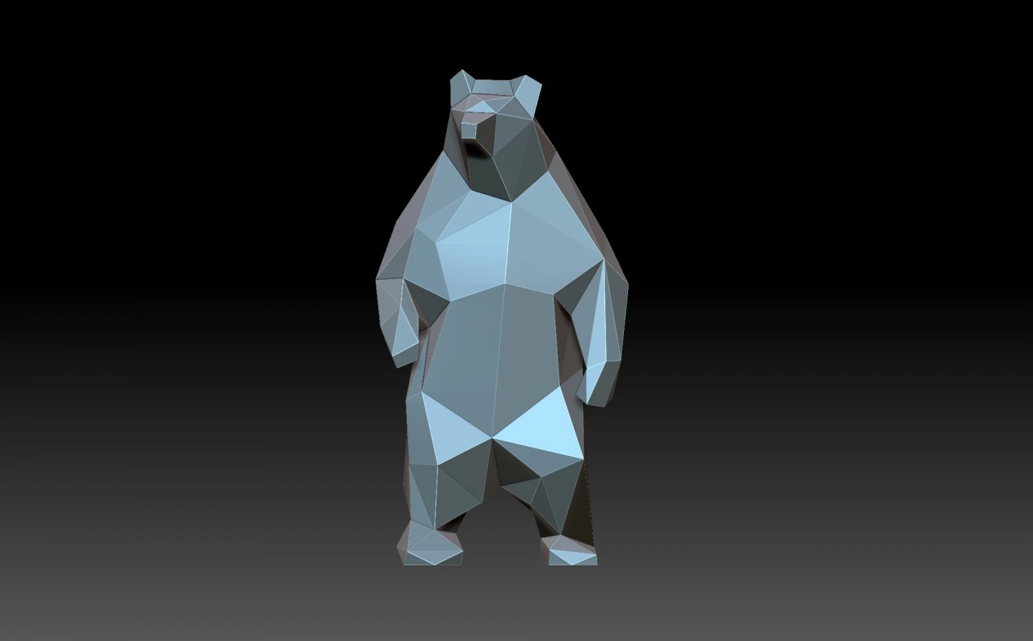 Low poly Bear 3D Print Model .c4d .max .obj .3ds .fbx .stl .blend 