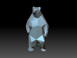 Low poly Bear 3D Print Model