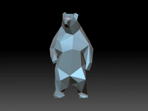 Low-Poly-Bär 3D Druckmodell