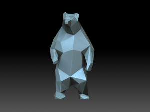 Low poly Bear Modèles 3D en vedette