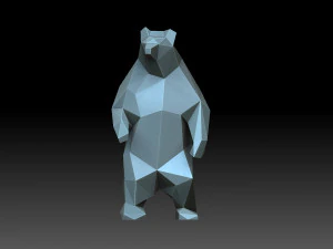 Low poly Bear 3D Print Model
