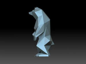 Low poly Bear 3D Print Model