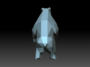 Low poly Bear Modèles 3D en vedette