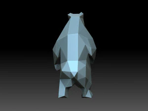 Low poly Bear 3D Print Model