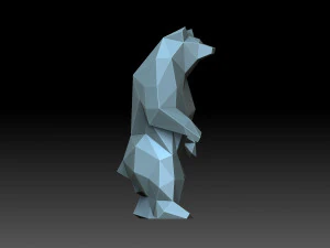 Low poly Bear 3D Print Model