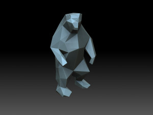 Low poly Bear Modèles 3D en vedette