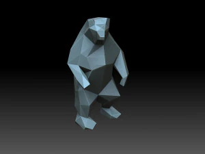 Low poly Bear 3D Print Model