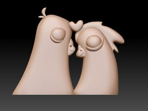 Doves in love 3D Print Model