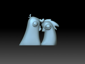 Doves in love 3D Print Model