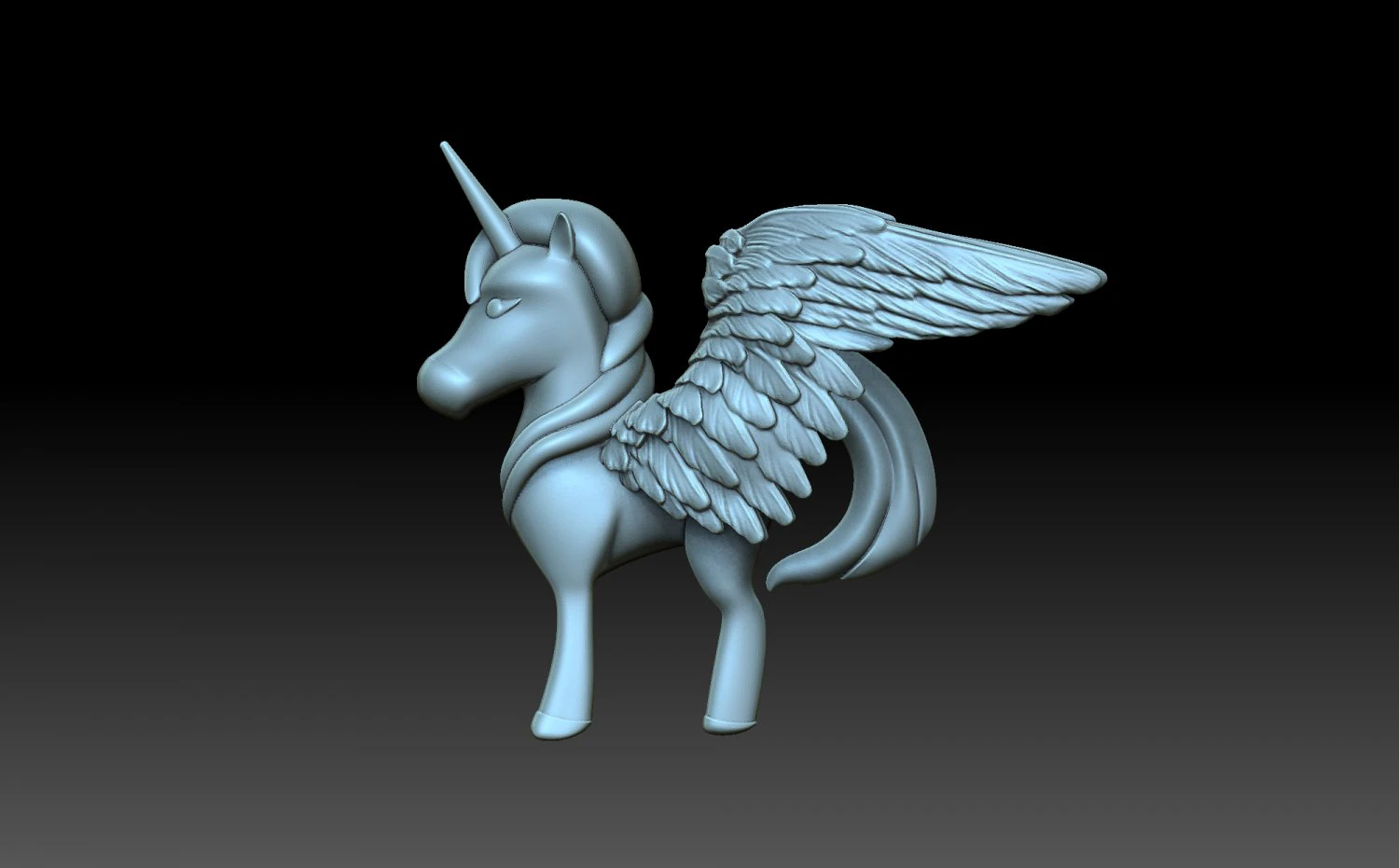 Unicorno Modello di stampa 3D .c4d .max .obj .3ds .fbx .stl .blend 