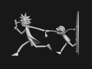 Rick ve Morty 3D Baskı Modeli