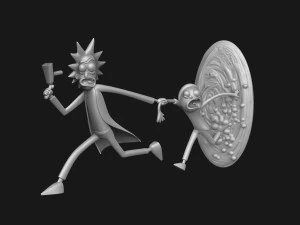 Rick ve Morty 3D Baskı Modeli