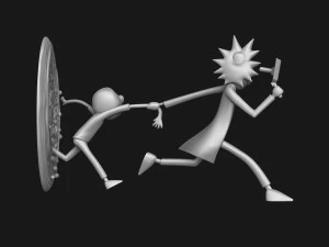 Rick ve Morty 3D Baskı Modeli