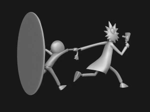 Rick ve Morty 3D Baskı Modeli