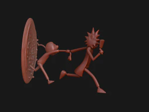 Rick ve Morty 3D Baskı Modeli