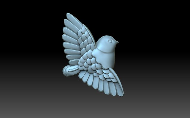 Bird 3D Druckmodell .c4d .max .obj .3ds .fbx .stl .blend