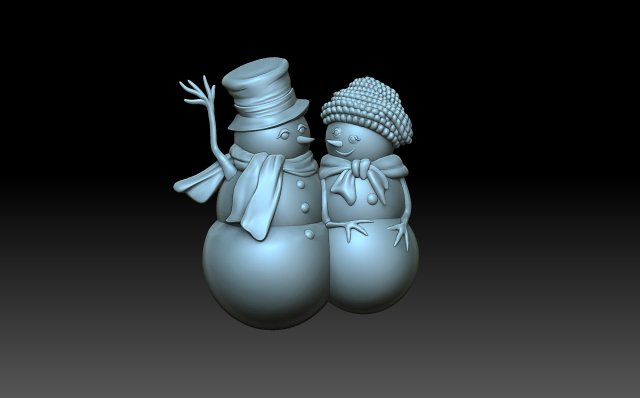 Snowman 3D Baskı Modeli .c4d .max .obj .3ds .fbx .stl .blend 