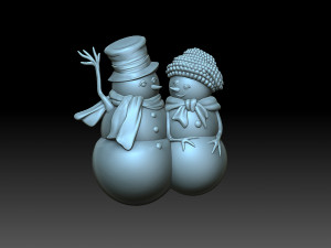 Snowman 3D Print Model