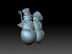 Snowman 3D Print Model