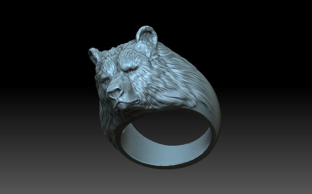 Ring bear 3Dプリントモデル .c4d .max .obj .3ds .fbx .stl .blend 