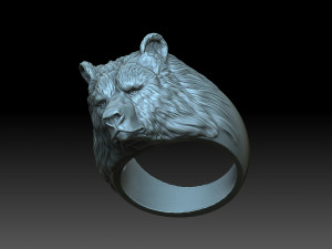 Ring bear 3D Print Model