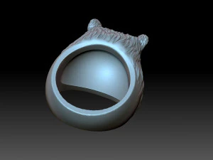 Ring bear 3D Print Model